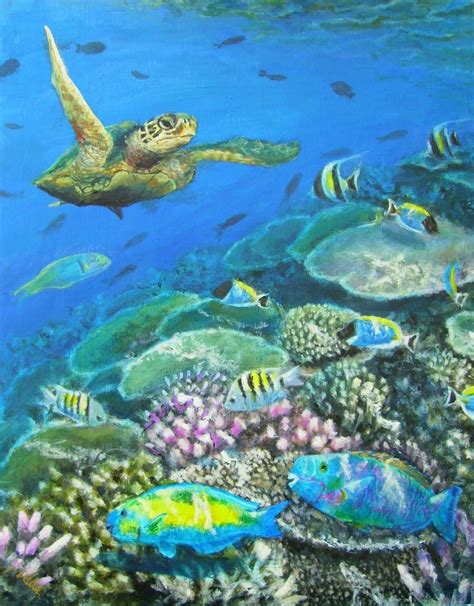 Belote Ocean Art Gallery Underwater Paintings Of South Pacific Marinelife Underwater