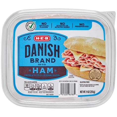 H E B Select Ingredients Brand Danish Ham Shop Meat At H E B