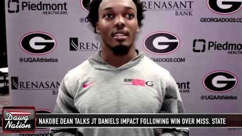 Georgia Linebacker Nakobe Dean Speaks On Jt Daniels Impact Youtube