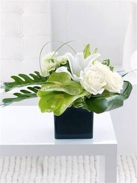 Beautiful Green And White Flower Arrangements Ideas 13 Ikebana