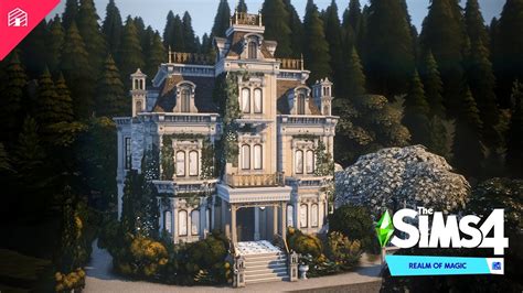 The Sims 4 Realm Of Magic Canyon Mansion Youtube