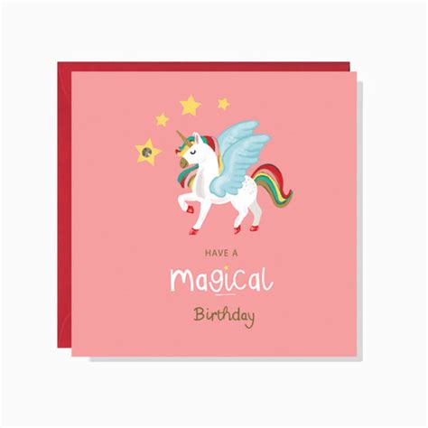 Magical Birthday Unicorn Card Lottie Simpson