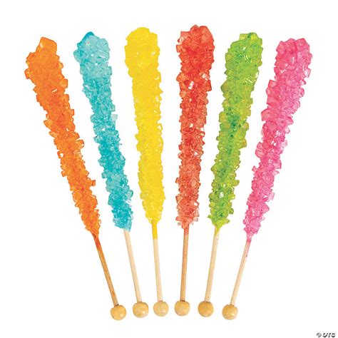 Colorful Rock Candy Lollipops