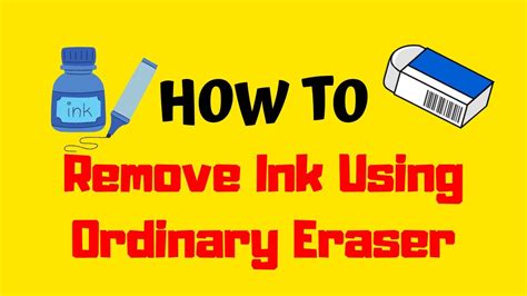 How To Remove Ink Using Ordinary Rubber Daily Hacks Diy Easy