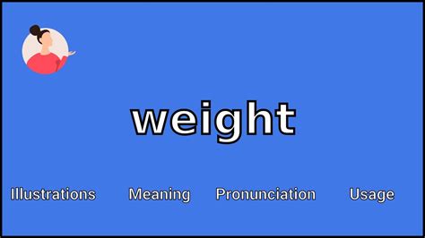 Weight Meaning And Pronunciation Youtube