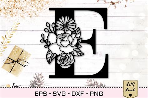 Free Svg Monogram Letter E File For Cricut Svg Monogram Letter E