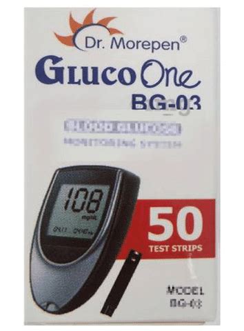 Dr Morepen BG 03 Gluco One 50 Blood Glucose Test Strips W Upto 15 00