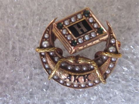 Antique 14k Solid Gold Alpha Kappa Kappa Fraternity Sorority Pin