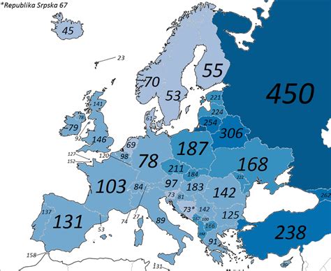 Number Of Prisoners Per 100000 Per Capita In Europe Europe European