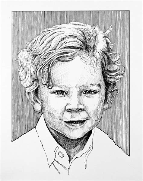 Pen And Ink Lesson Portrait Drawing