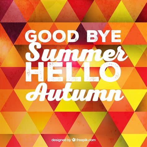 Premium Vector Goodbye Summer Hello Autumn
