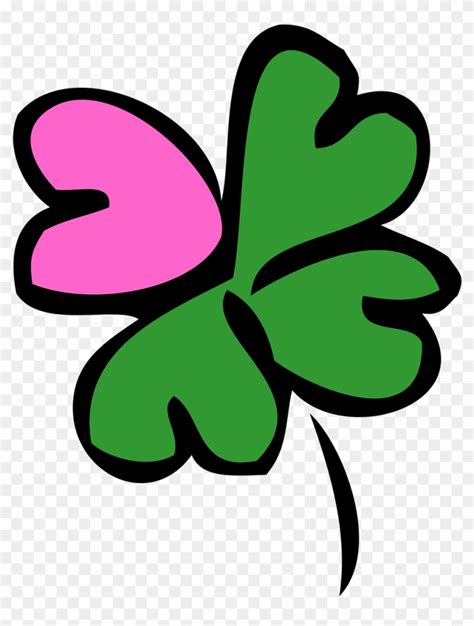Four Leaf Clover With A Heart Png Download Four Leaf Clover With