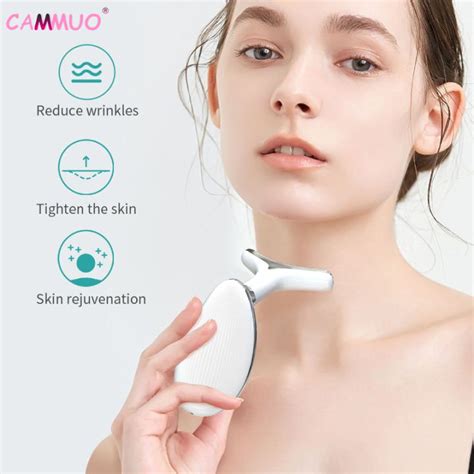 cammuo face lifting device led photon therapy skin protection ems tighten massager tightening