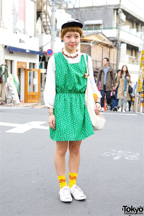 Green Floral Dress In Harajuku Tokyo Fashion News