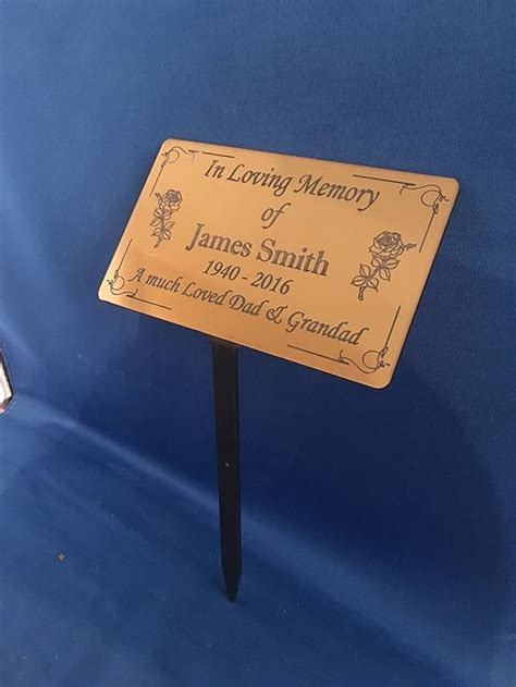 Engraved Memorial Stake Gravetree Marker Cremation With Personalised