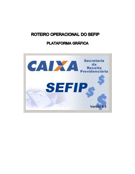 PDF ROTEIRO OPERACIONAL DO SEFIP Officeservice Br Operacional