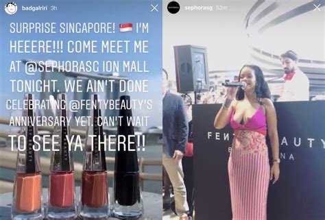 Rihanna Drops By Sephora Singapore For A Surprise Visit To