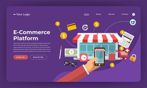 E Commerce Website Vector Art Icons And Graphics For Free Download