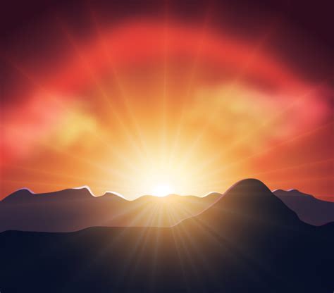 How To Illustrate A Luminous Vector Sunset