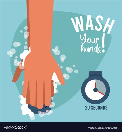 Wash Your Hands Campaign Poster Royalty Free Vector Image