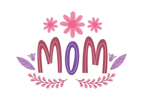 Flower Mom Typography 517675 Vector Art at Vecteezy