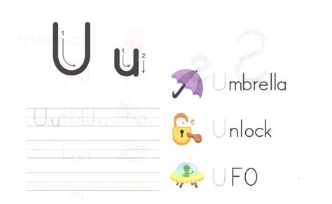 Alphabet Capital And Small Letter U U Worksheet For Kids Preschool Crafts