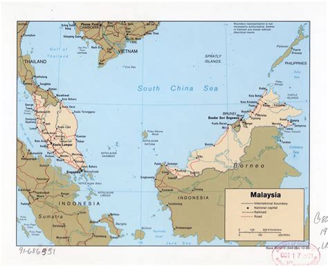 Geographical Map Of Malaysia Maps Of The World