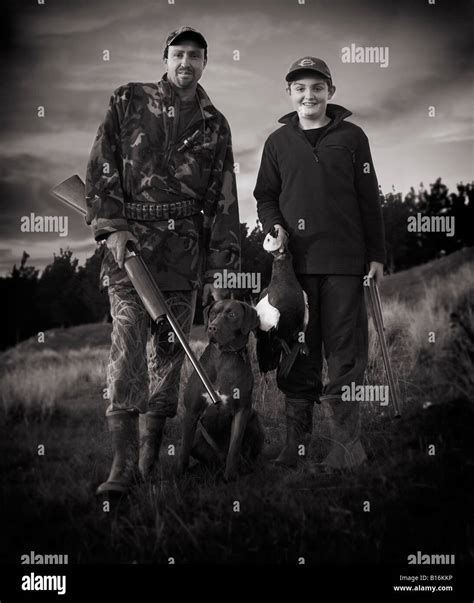 Father And Son Hunting High Resolution Stock Photography And Images Alamy