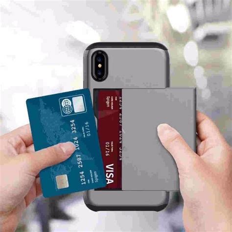 For Iphone Xr Tough Slide Wallet Card Storage Armor Case For Iphone Xs