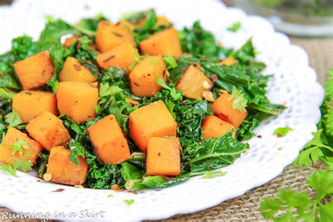 Butternut Squash And Kale Saute Easy And Healthy
