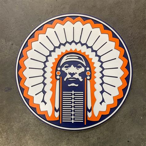 Chief Illiniwek Wood Sign in 2020 | Illinois illini, Illinois fighting illini, Fighting illini