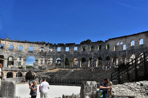 Roman Amphitheater Of Pula Croatia Editorial Stock Image Image Of