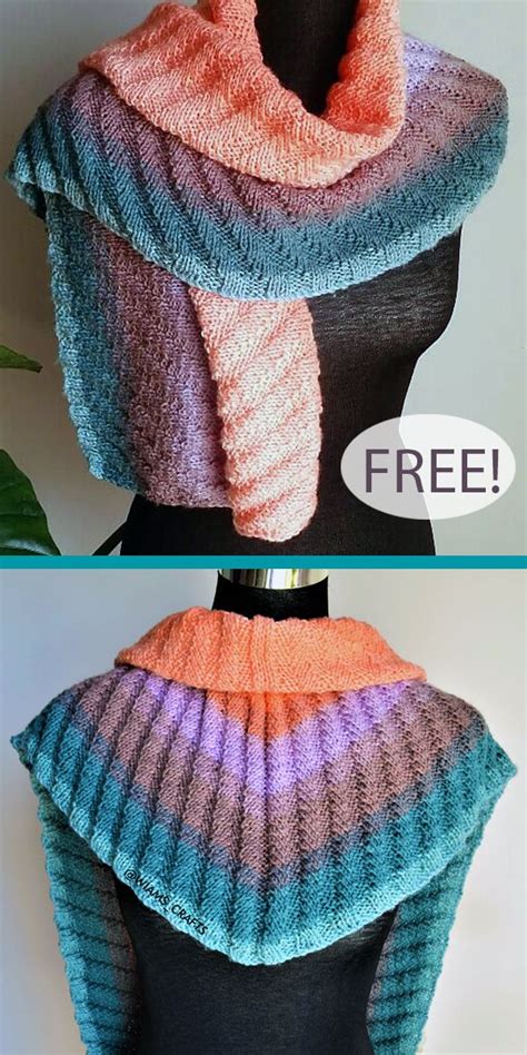 Free Knitting Pattern For One Skein Ribbed Shawlette Shawl Knitting