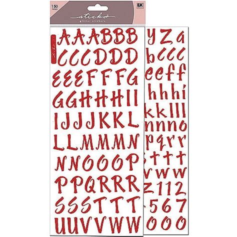 Sticko Glitter Alphabet And Number Stickers