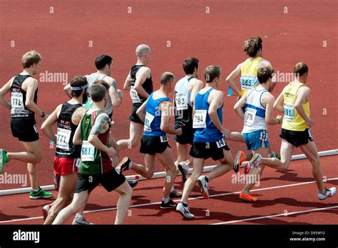 Athletics Men S 5000m Race Stock Photo Alamy