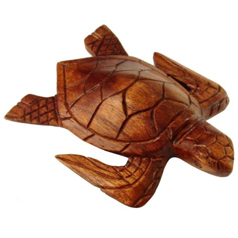 Shop Hand Carved 8 Inch Natural Wood Turtle Figurine Handmade In