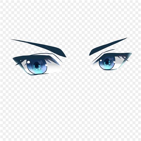 Anime Erkek Karakter Mavi Gözlü Anime Karakter Göz Png Resim Şeffaf