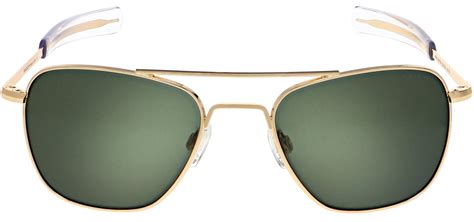Randolph Aviator Sunglasses Af056 23k Gold With Agx Green Lenses Flight Sunglasses