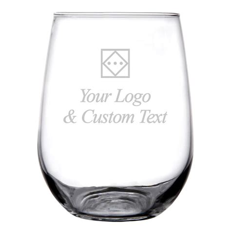 Personalized Stemless Wine Glass Custom Engraved Text And Logo Northwest Ts