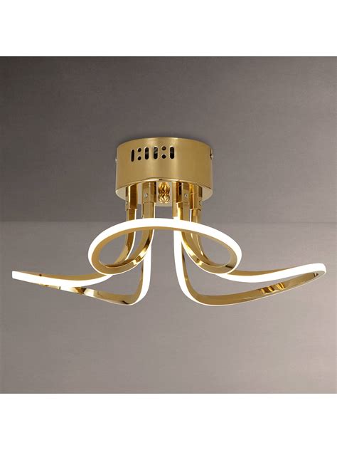 Semi flush ceiling lights mount to the ceiling by a canopy and the shade is slightly suspended instead of it being mounted flush against the ceiling. John Lewis & Partners Ora Semi Flush LED Ceiling Light ...
