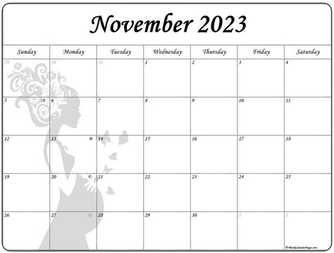 November 2023 Print Blank Calendar November 2023 Calendar Free