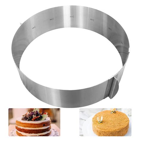 6 12 Inch Adjustable Cake Ring Cake Mold Stainless Steel Round Mousse