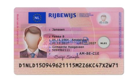 Netherlands Driver License Psd Template High Quality Psd Template
