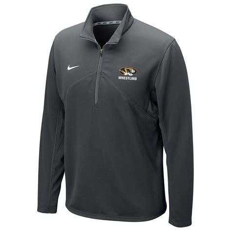 Missouri Tigers Wrestling Nike Dri Fit Training 14 Zip Top 14 Zip