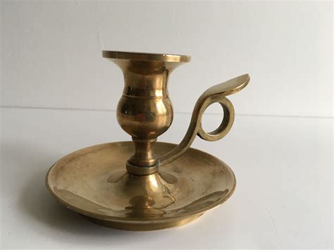 Vintage Hand Candle Holder In Solid Brass Design Market