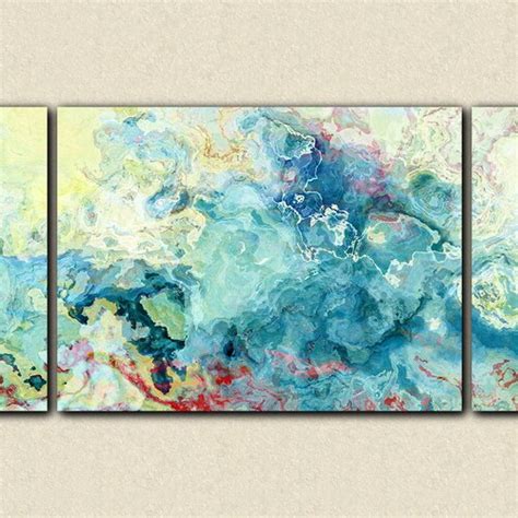 Oversized Triptych Abstract Art 30x80 To 34x90 Canvas Print Etsy