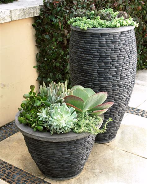Pin By Christy Elvin On Container And Planters Stone Planters