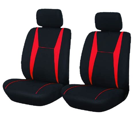 Red And Black Car Seat Covers 4 Pieces Front Car Seat Set Durable