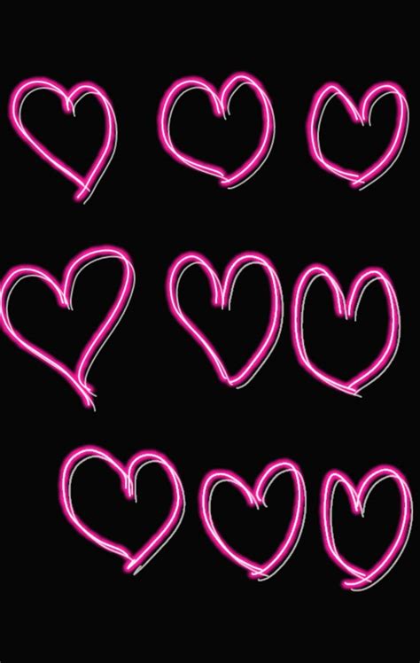Neon Pink Hearts Wallpapers Top Free Neon Pink Hearts Backgrounds