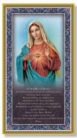 Immaculate Heart Of Mary Plaque Divine Mercy T Shop